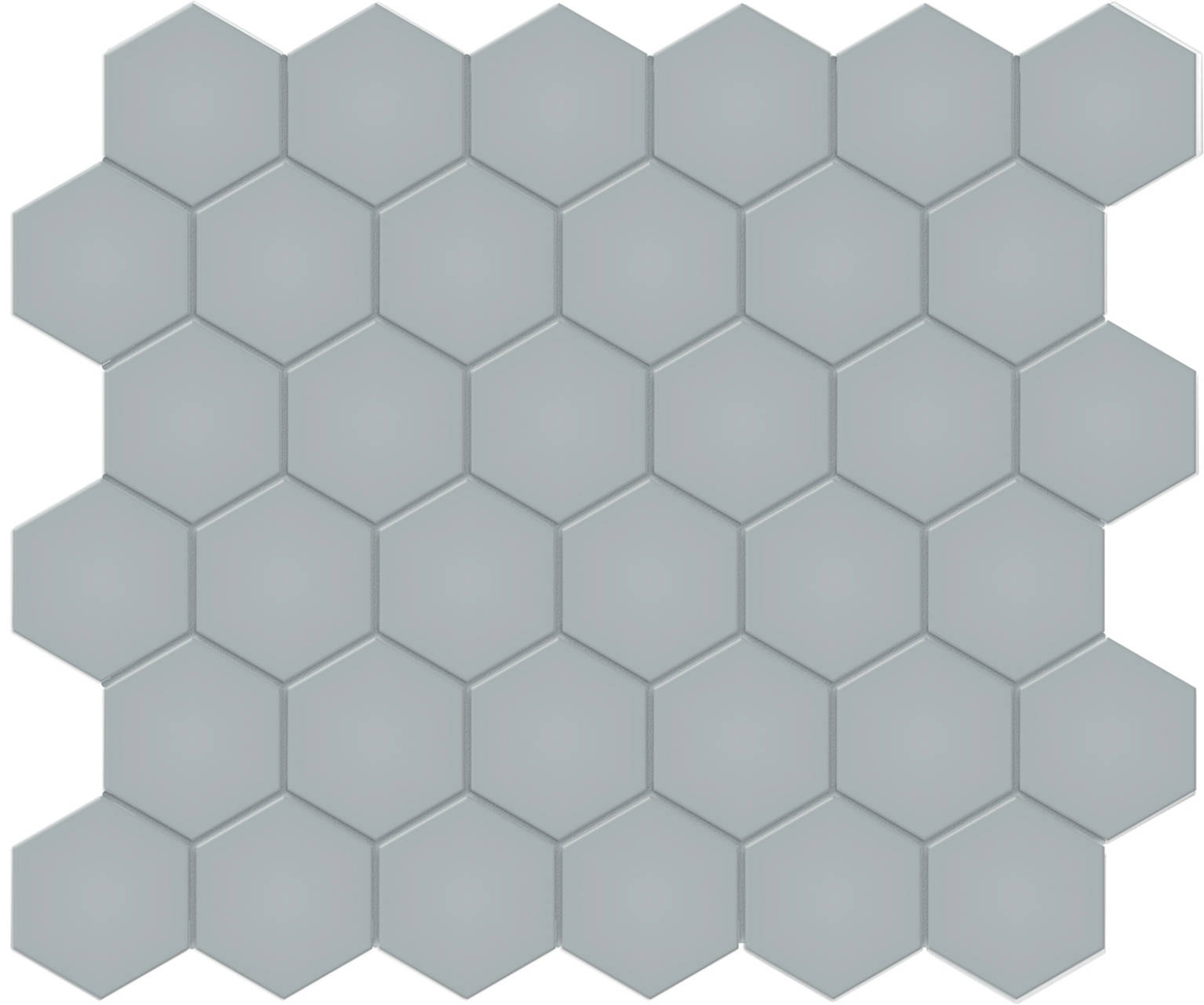 2″ Cloud Blue Matte Hex Mosaic