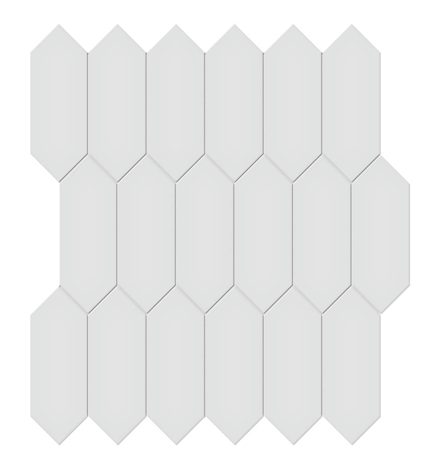 2×5 Gallery Grey Matte Picket Mosaic