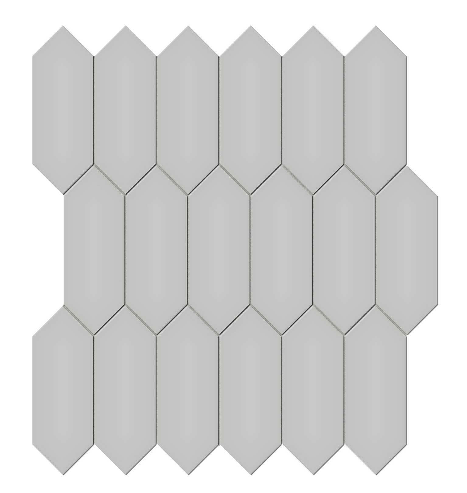 2×5 Loft Grey Matte Picket Mosaic