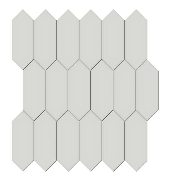 2x5 Warm Grey Matte Picket Mosaic | Young Interiors Flooring Center