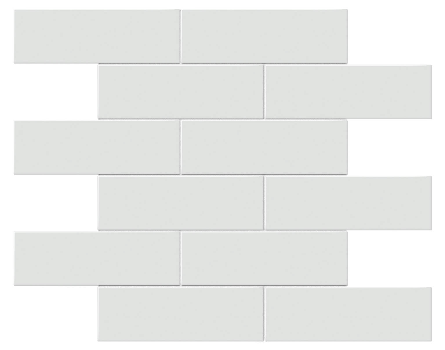2×6 Gallery Grey Matte Brick Mosaic