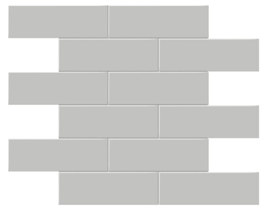 2x6 Loft Grey Matte Brick Mosaic