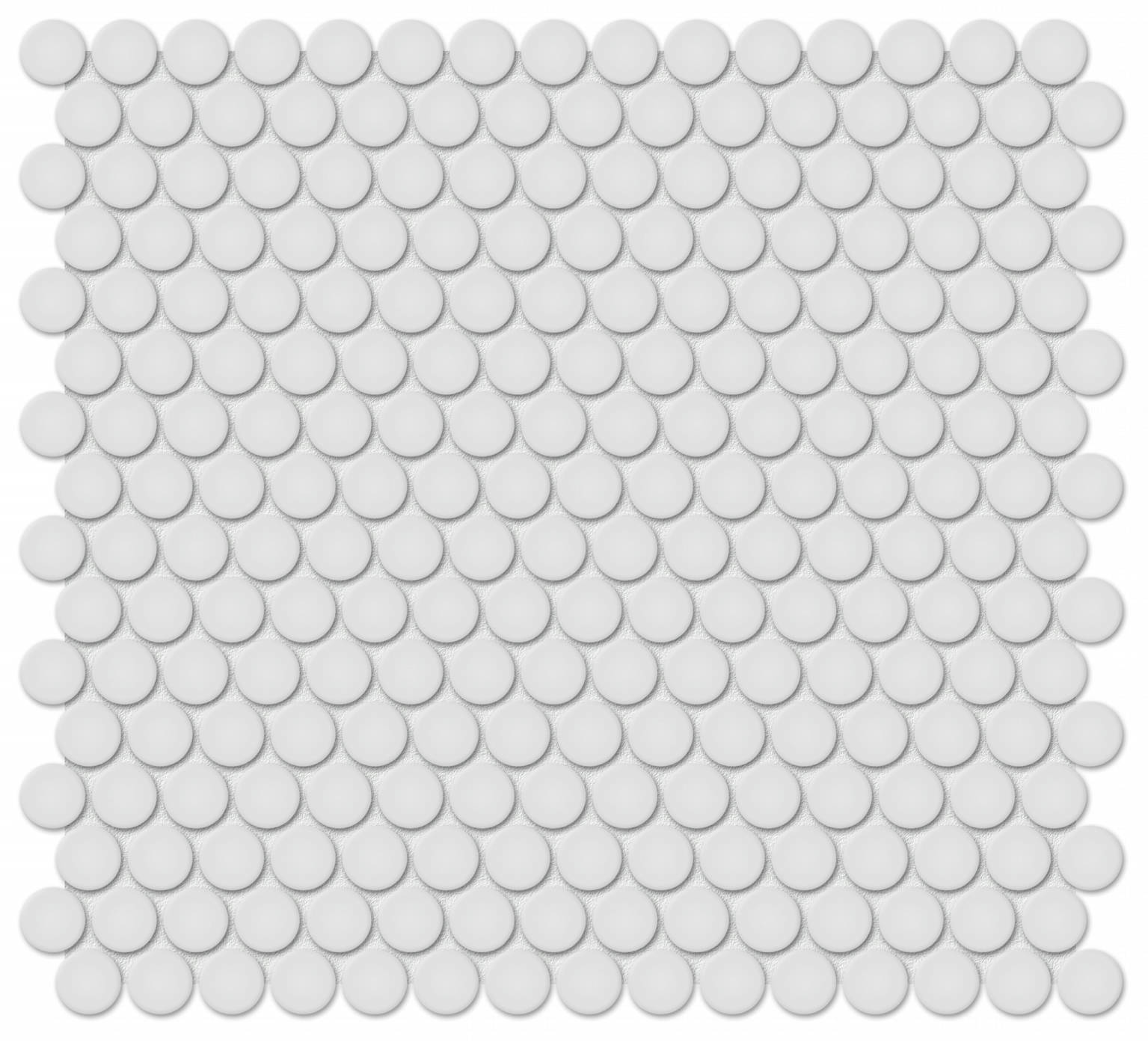 3/4″ Gallery Grey Matte Penny Round Mosaic