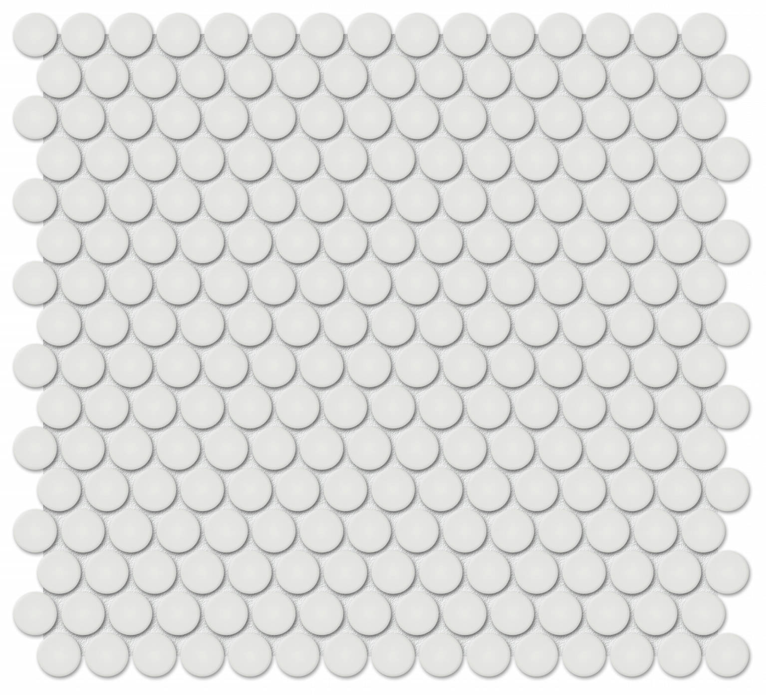 3/4″ Vintage Grey Glossy Penny Round Mosaic