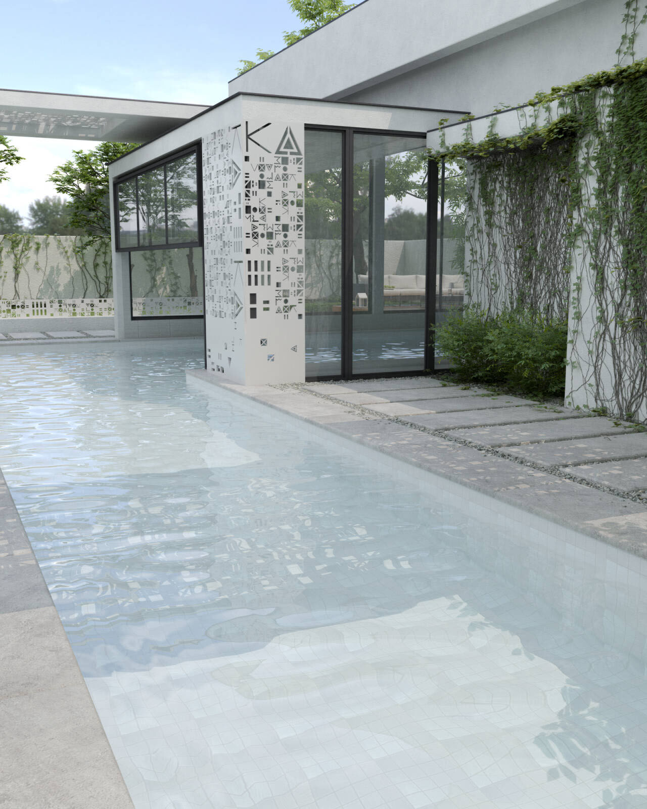 3"x3" White Glass Mosaic | Young Interiors Flooring Center