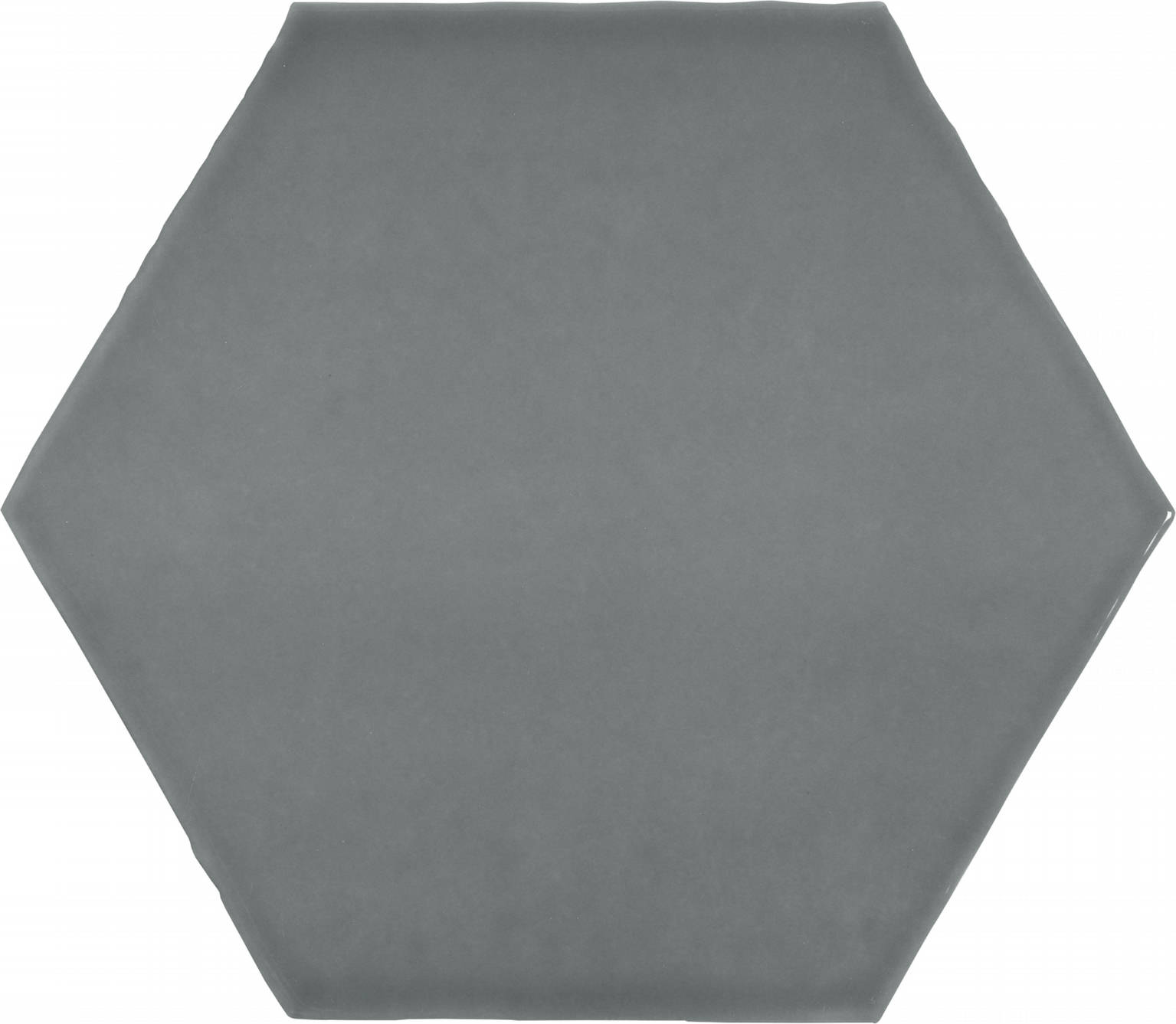 6″ Anthracite Charcoal Glossy Hexagon