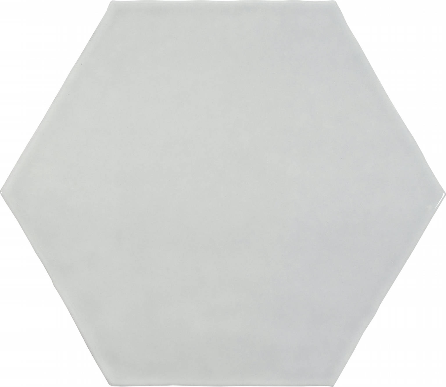 6″ Bright Silver Glossy Hexagon
