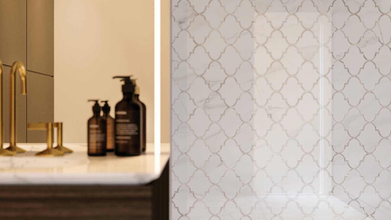 Ardor Infatuation Arabesque Polished Mosaic 3 | Young Interiors Flooring Center