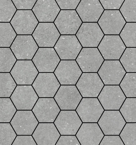 Ashland 3" Hexagon Grey Mosaic | Young Interiors Flooring Center