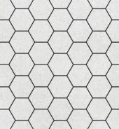 Ashland 3" Hexagon White Mosaic | Young Interiors Flooring Center