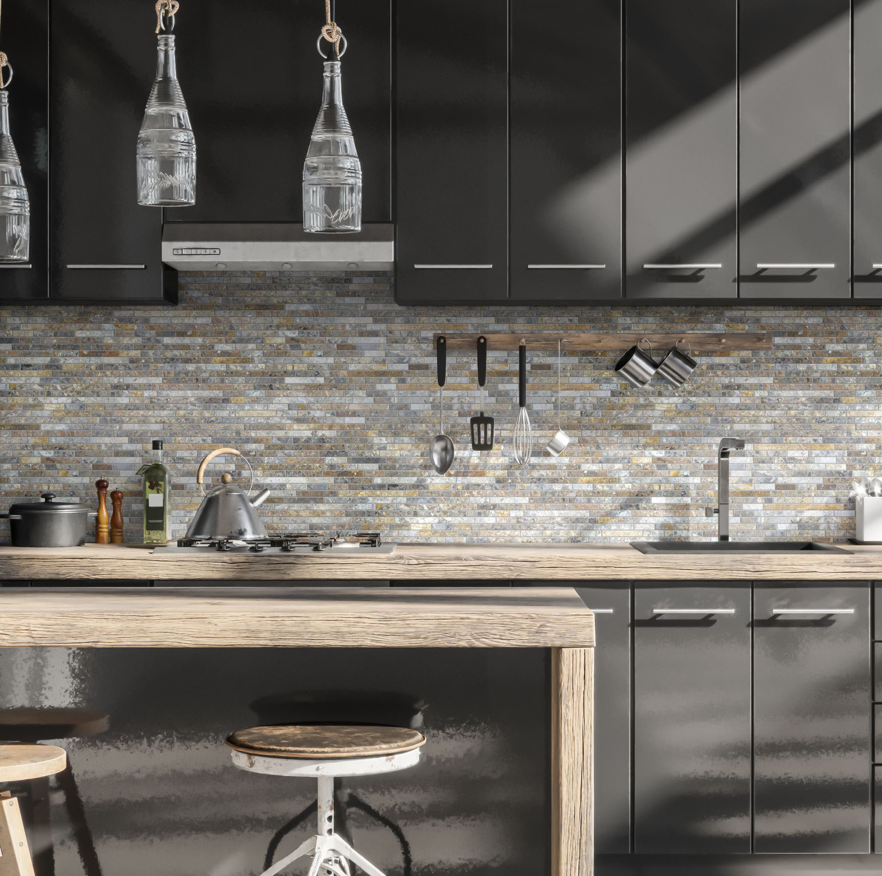 Baguette Royal Vein Mosaic | Young Interiors Flooring Center
