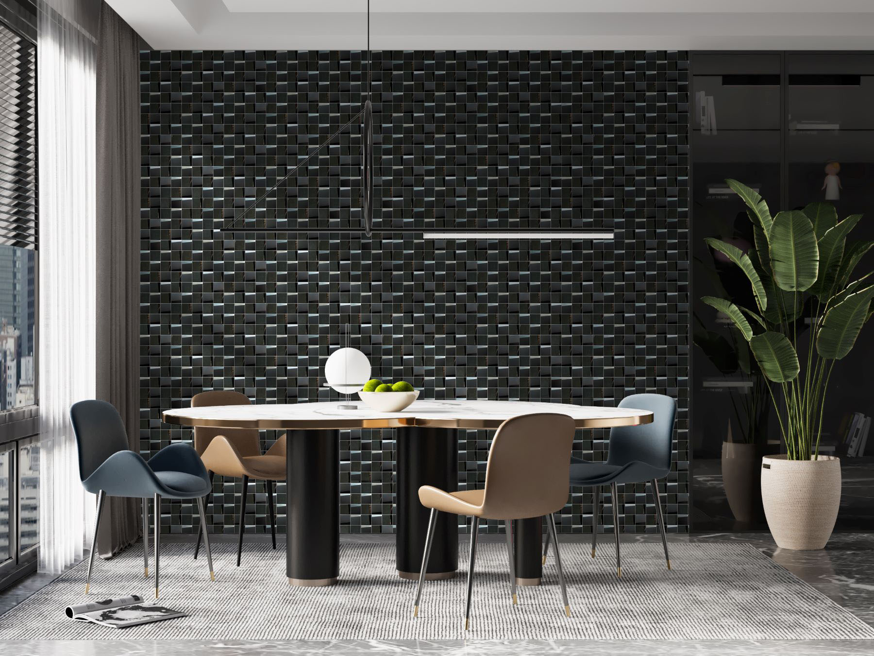 Black 3D Metal Mix Finish 2 | Young Interiors Flooring Center