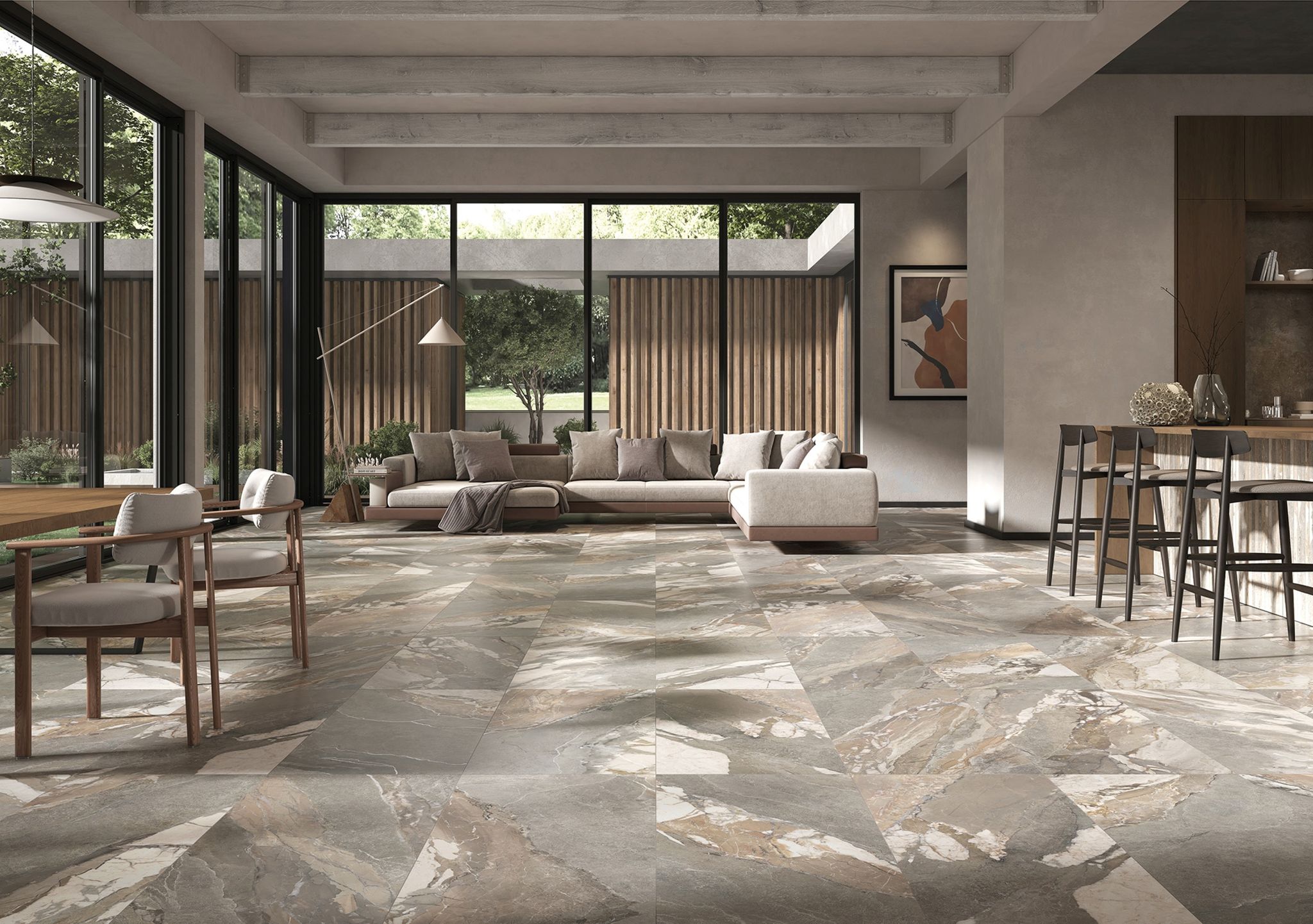 Dynasty Grey Polished/Matte 24x48  | Young Interiors Flooring Center