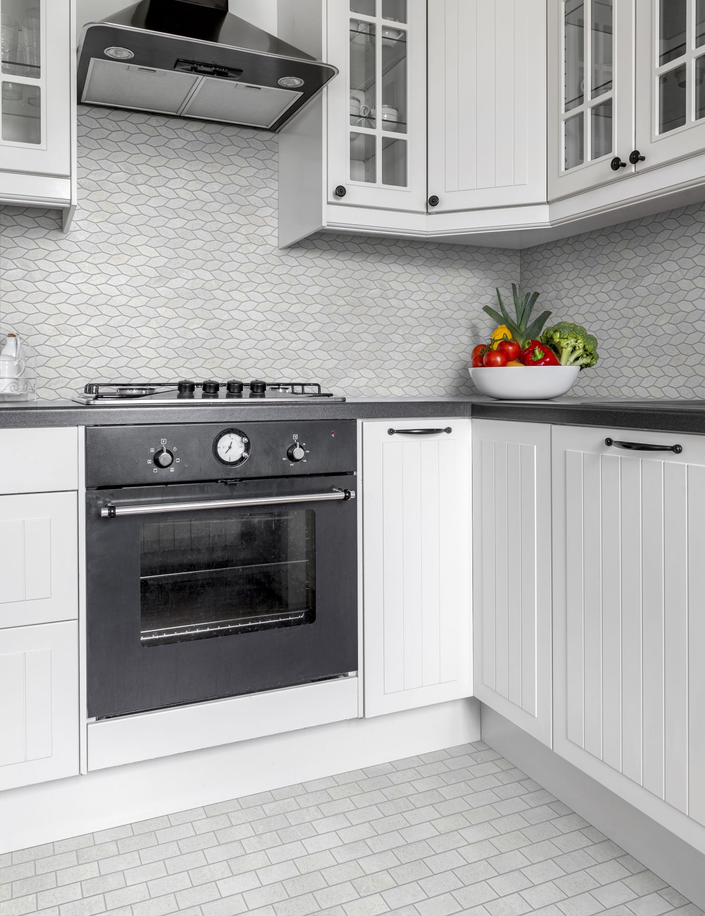 Elongated Hexagon White  | Young Interiors Flooring Center