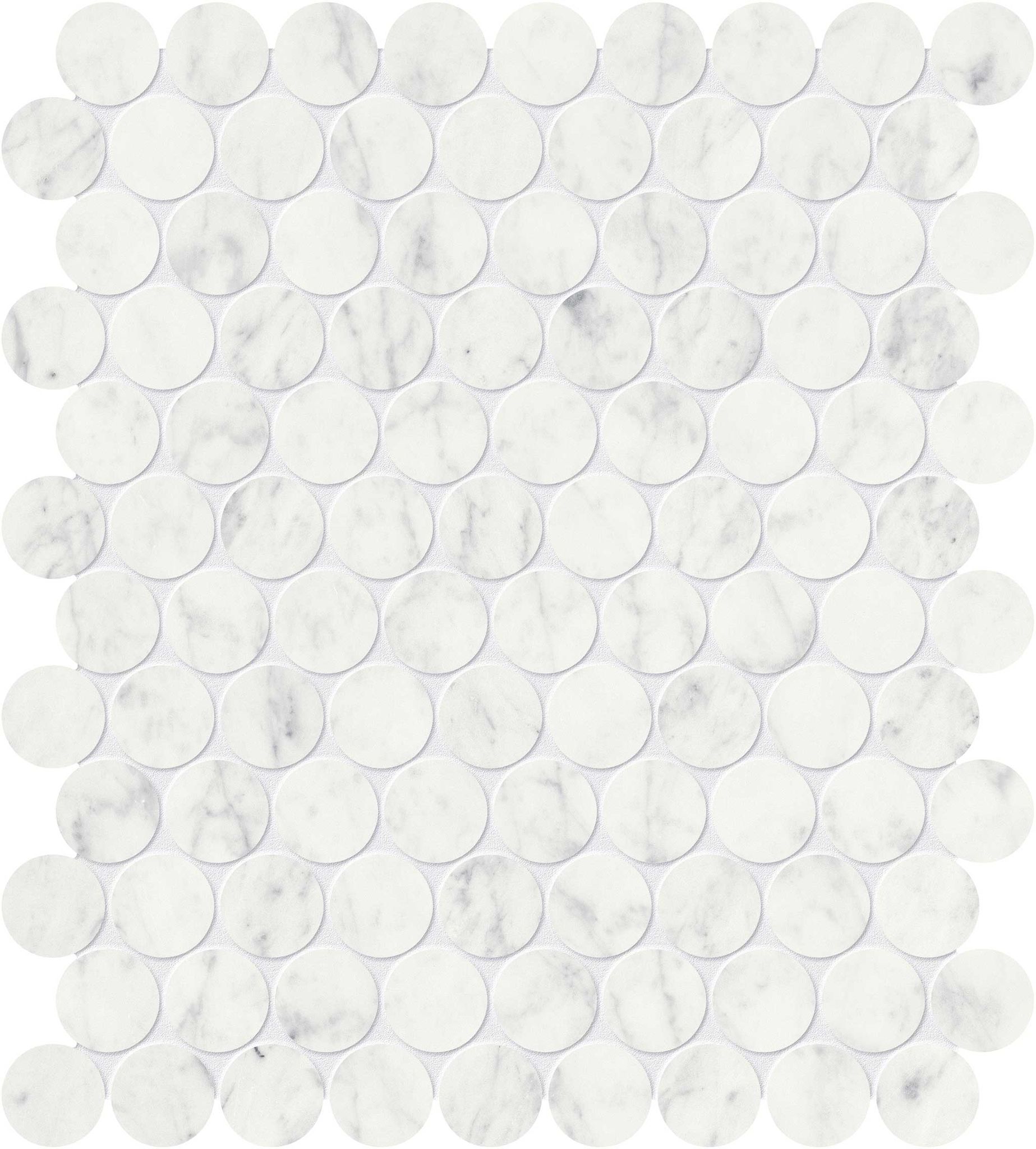 Eterna Bianco 1.25 Honed Penny Round Mosaic