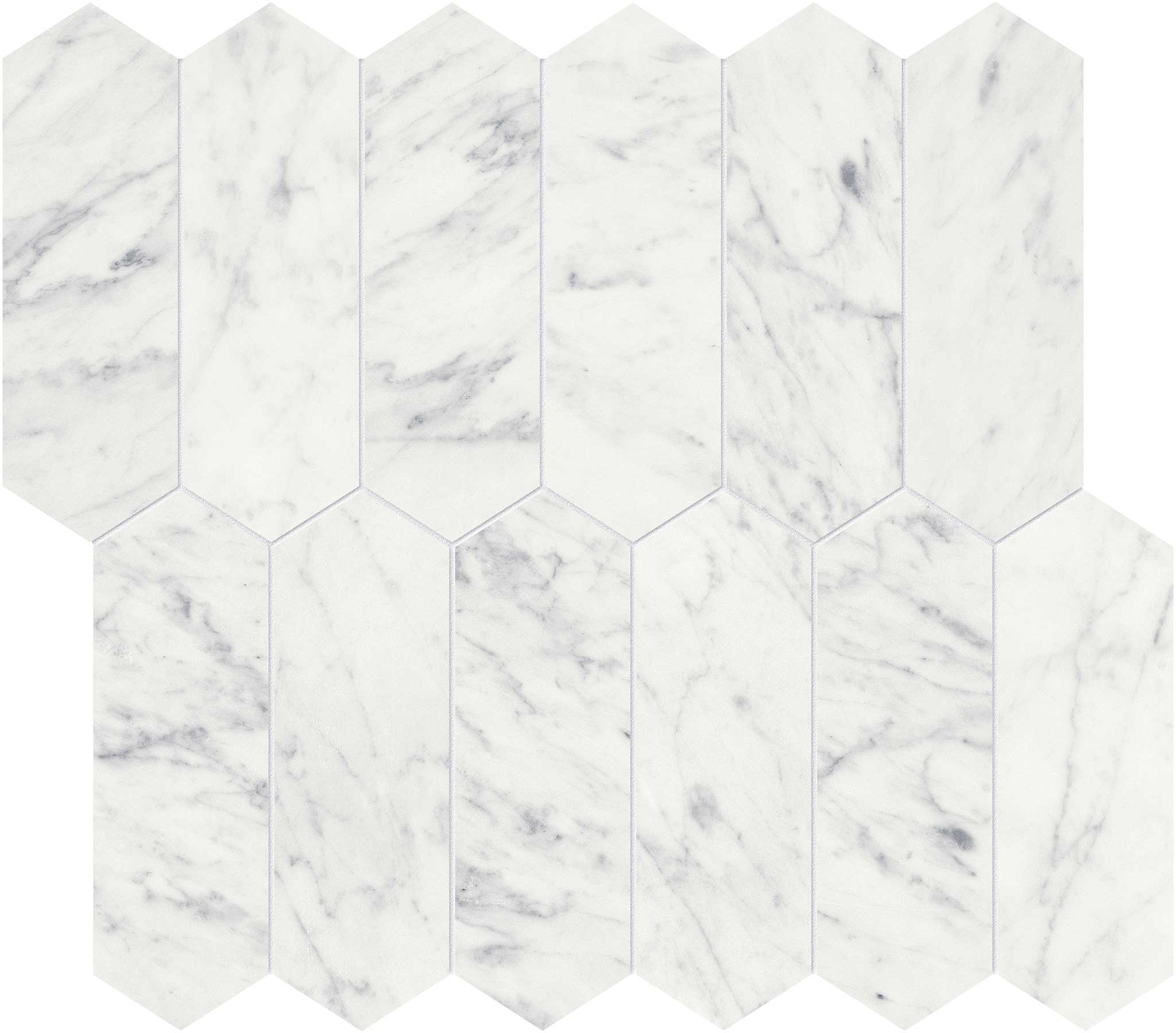 Eterna Bianco 2x6 Polished Picket Mosaic