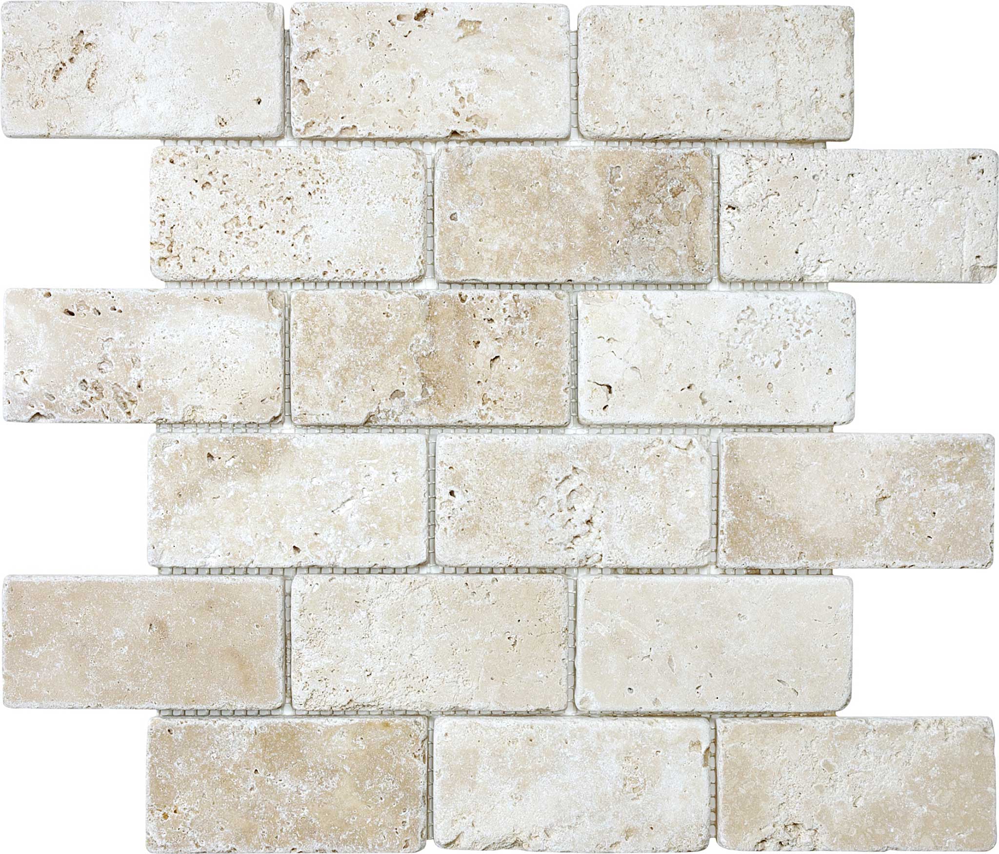 Ivory 2x4 Brick Mosaic