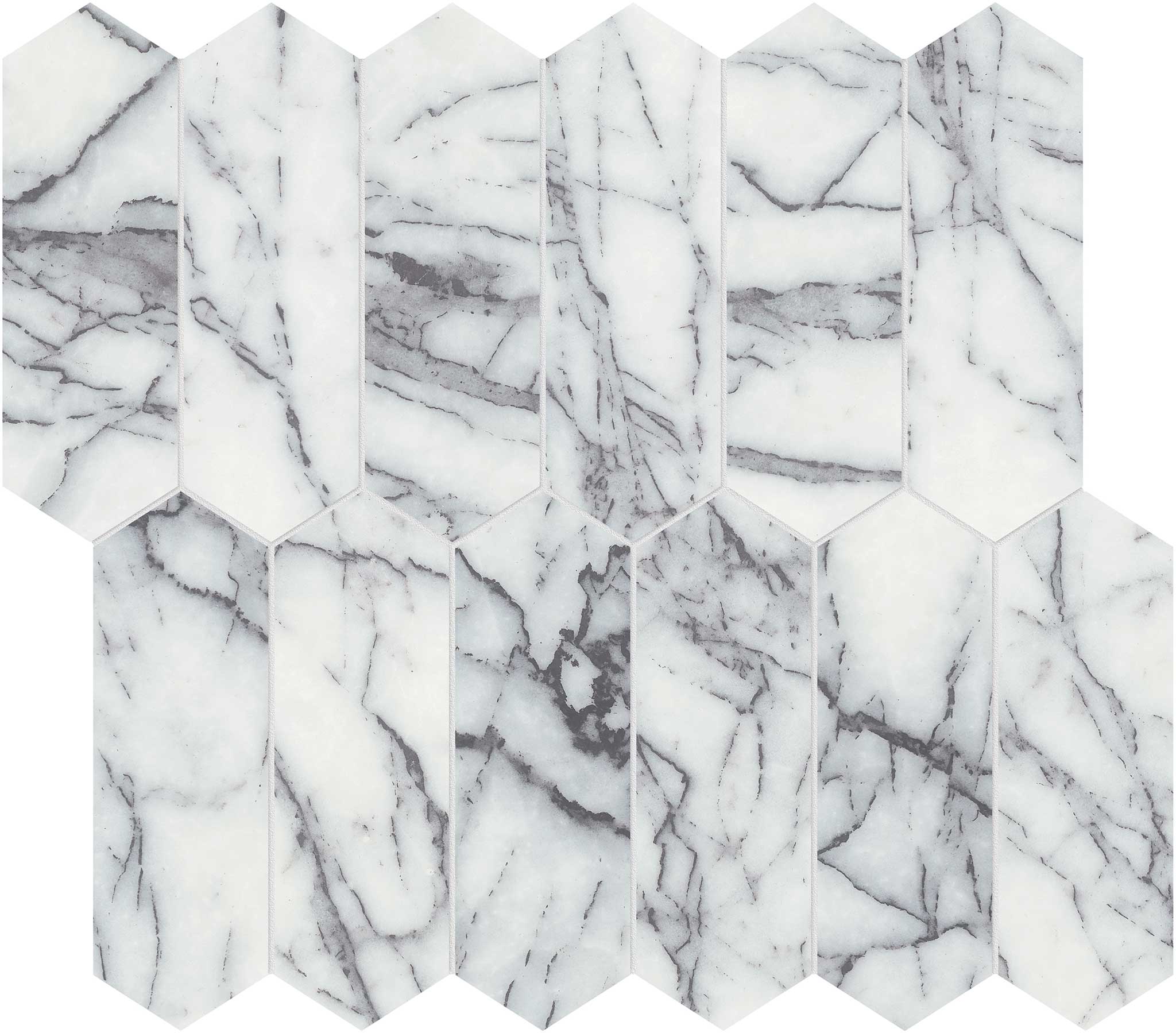 Lilac Volta 2x6 Picket Mosaic