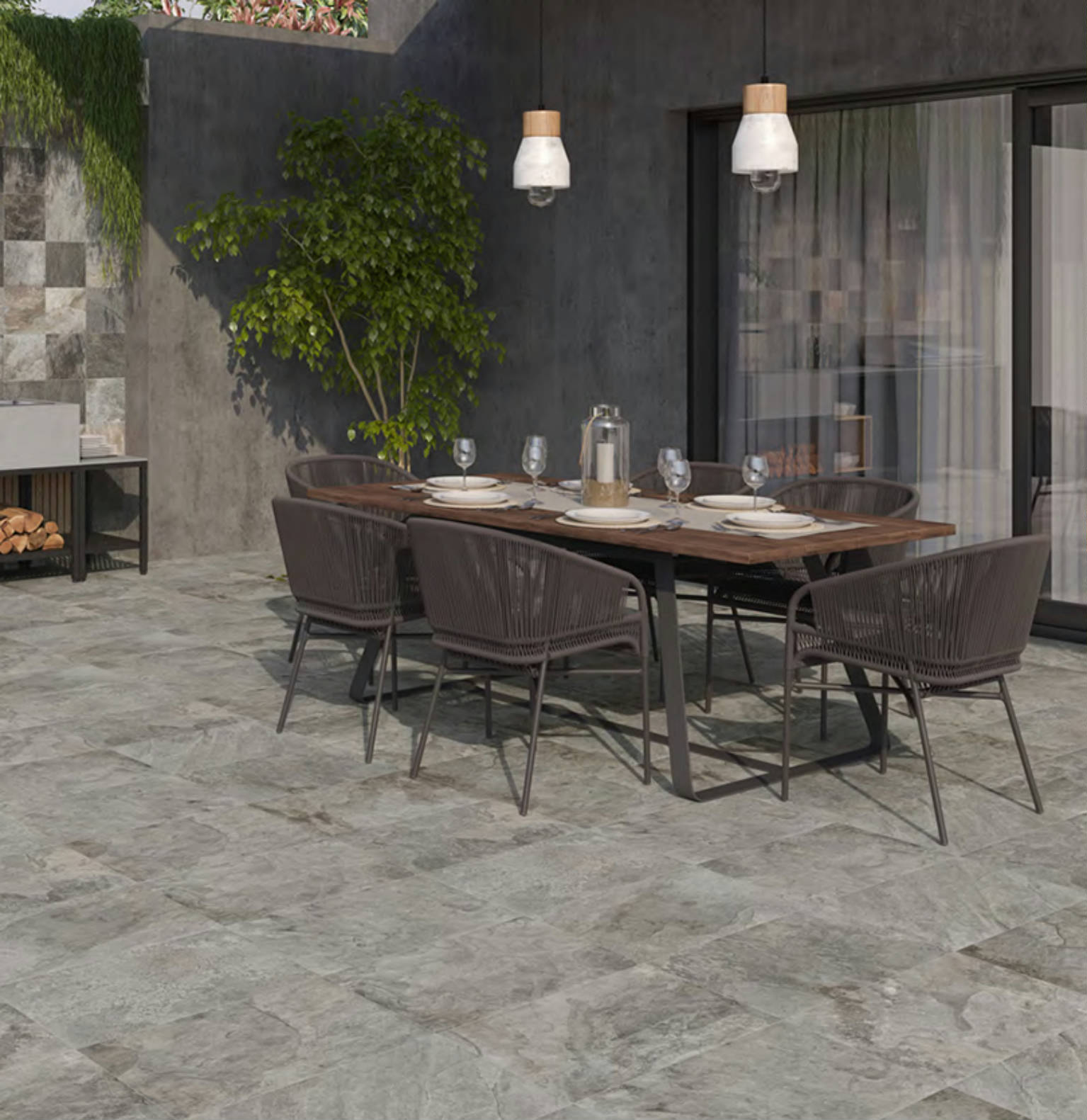 Nepal Slate Chitwan Gris12x24 | Young Interiors Flooring Center
