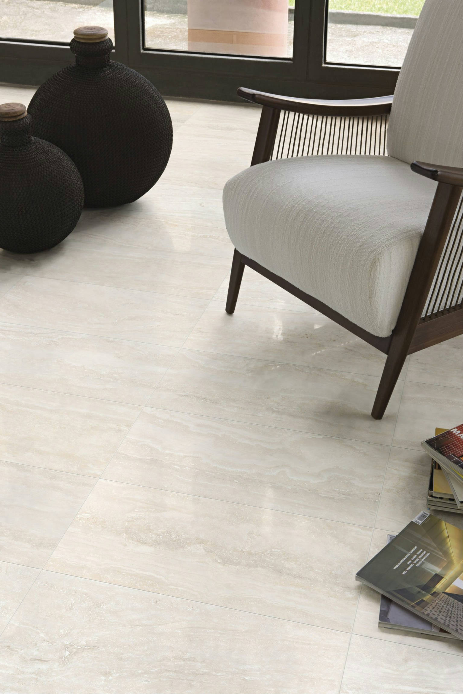 Nevada 12x24" Bianco Navona Polished 1 | Young Interiors Flooring Center