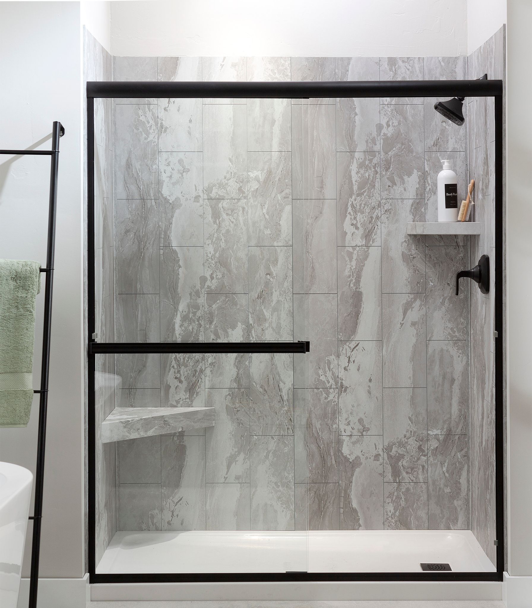 Smoky Sky Shower Wall Kit 32x60x78 | Young Interiors Flooring Center