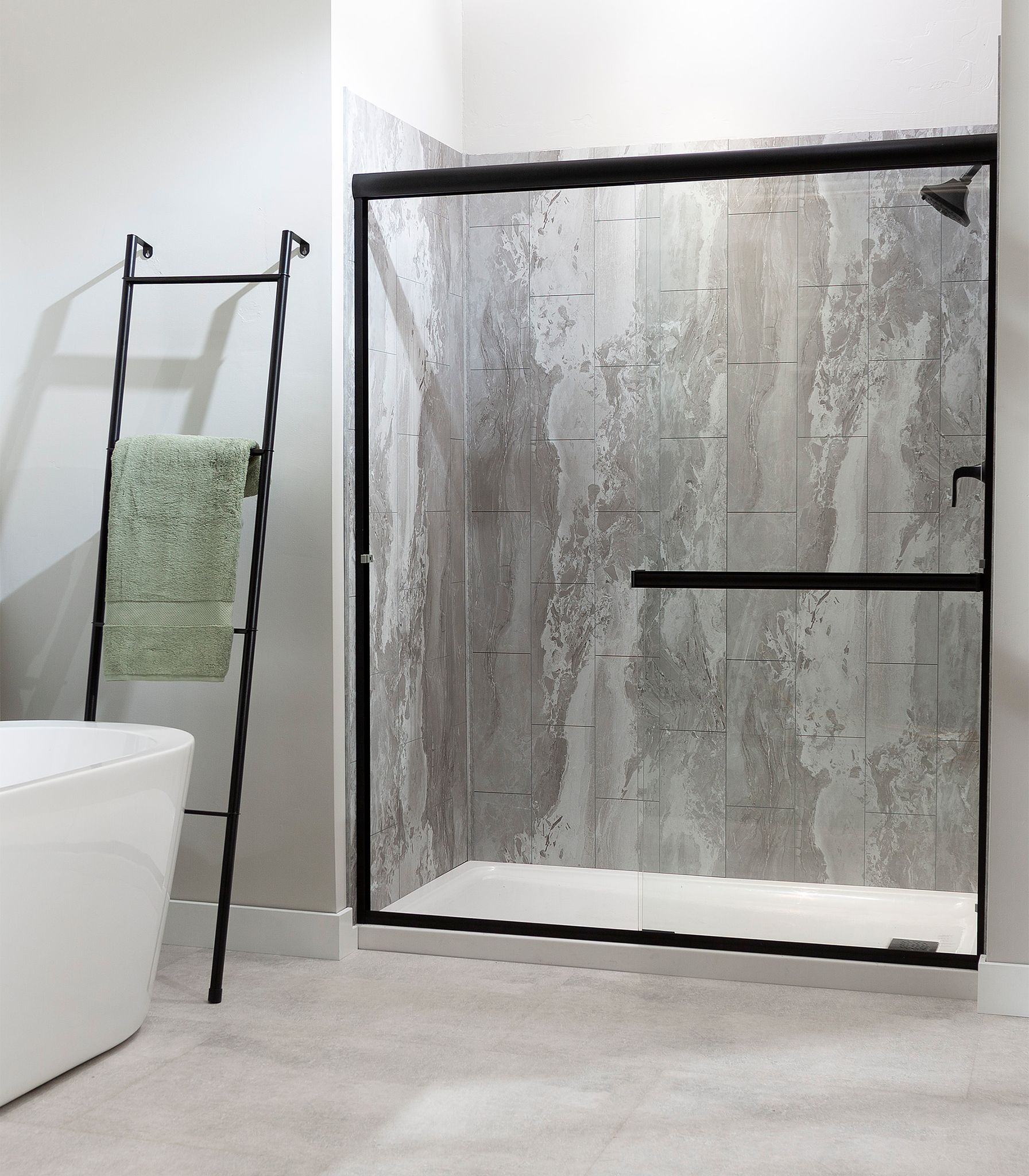 Smoky Sky Shower Wall Kit 36x36x78 | Young Interiors Flooring Center