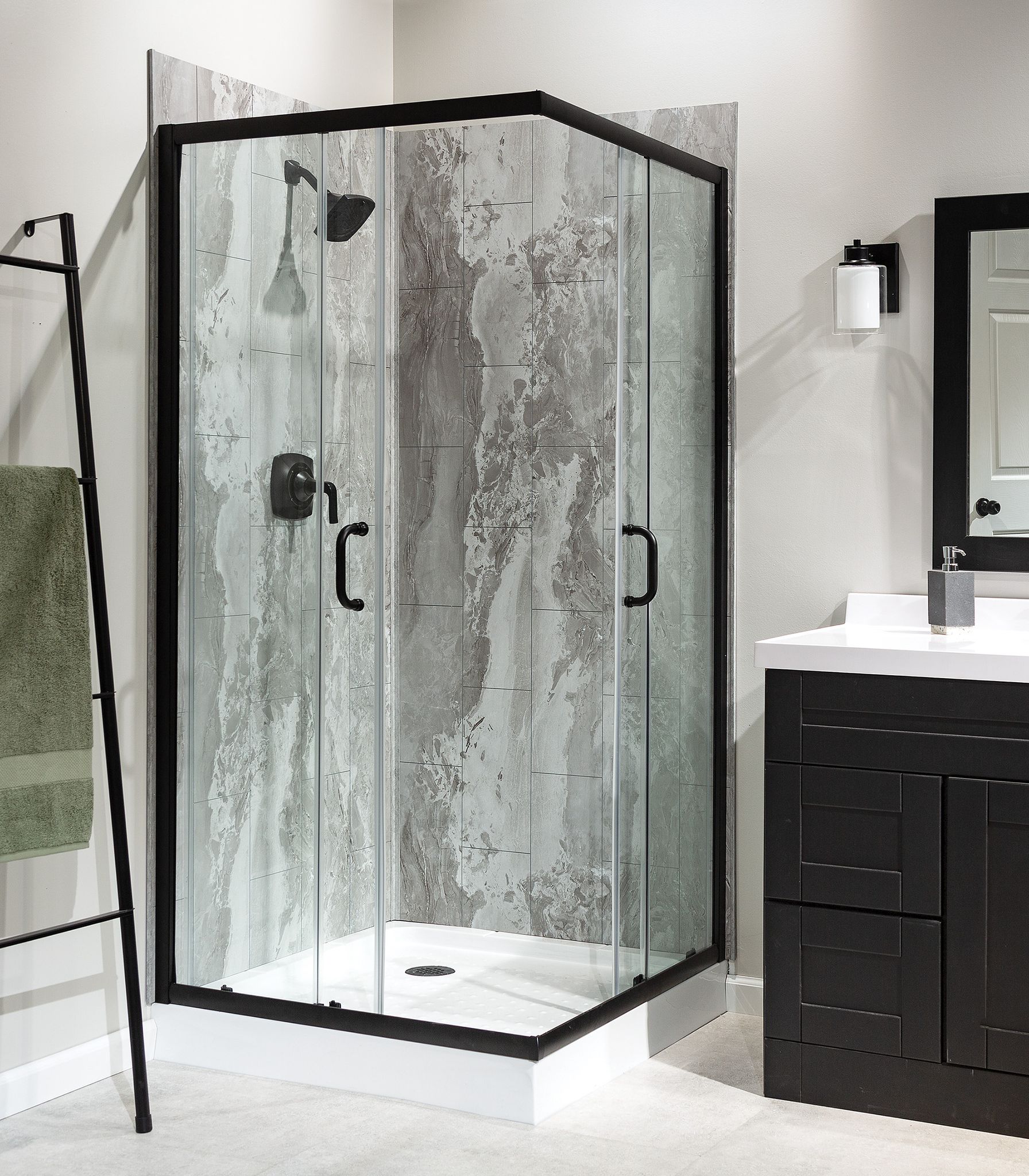 Smoky Sky Shower Wall Kit 36x60x78 | Young Interiors Flooring Center