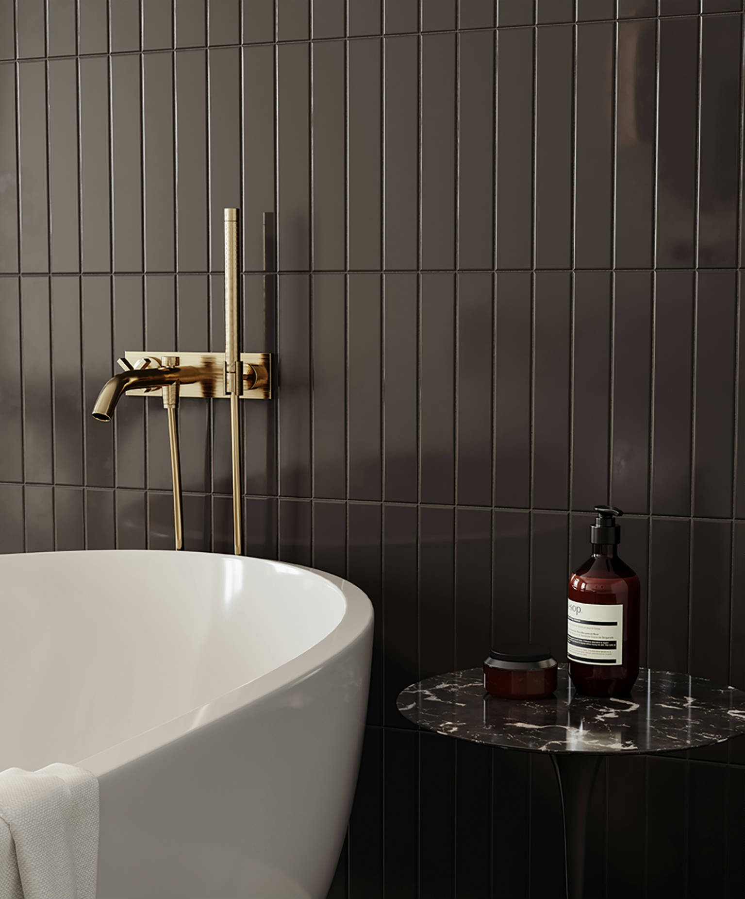 Traditions Retro Black Glossy 2x12  | Young Interiors Flooring Center