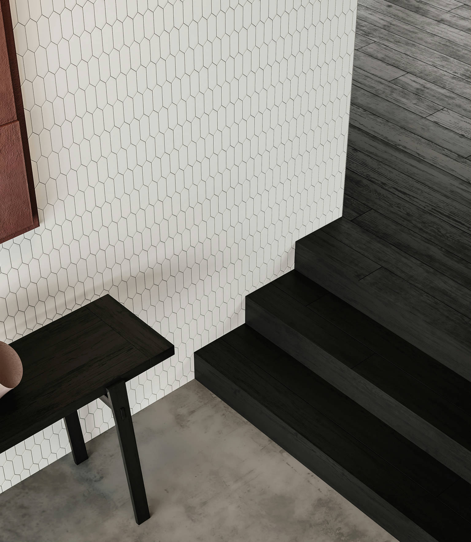 Traditions Vintage Grey Matte 2x5 Picket Mosaic 3 | Young Interiors Flooring Center
