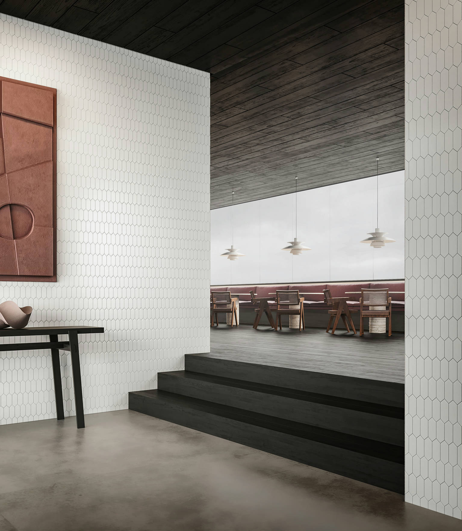 Traditions Vintage Grey Matte 2x5 Picket Mosaic | Young Interiors Flooring Center