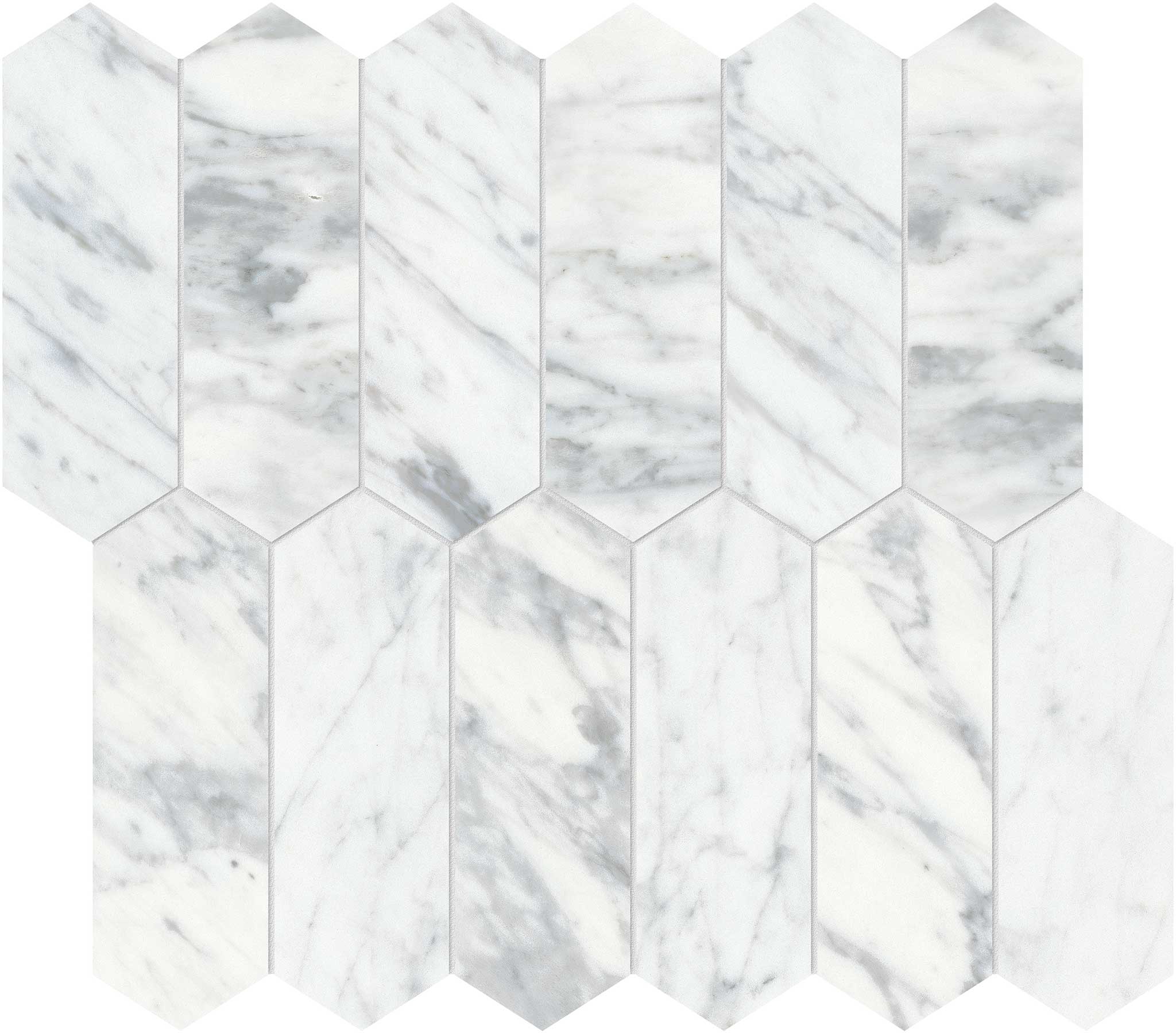 Virtue Bianco 2×6 Picket Mosaic