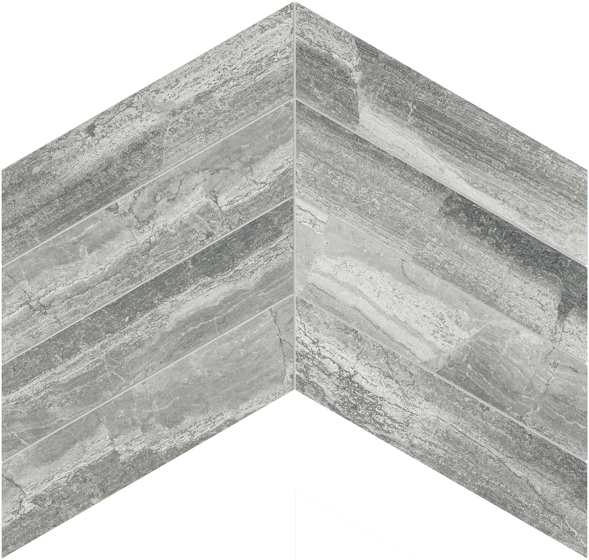 Volcana Notte 2×8.5 Chevron Mosaic