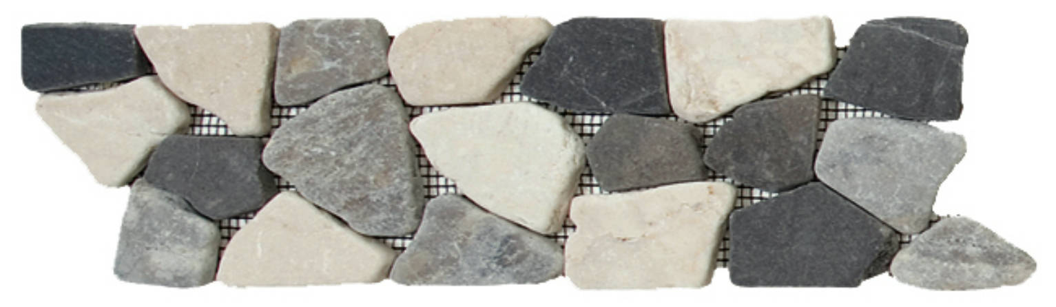 White/Grey/Black Opus Mosaic Interlocking Border