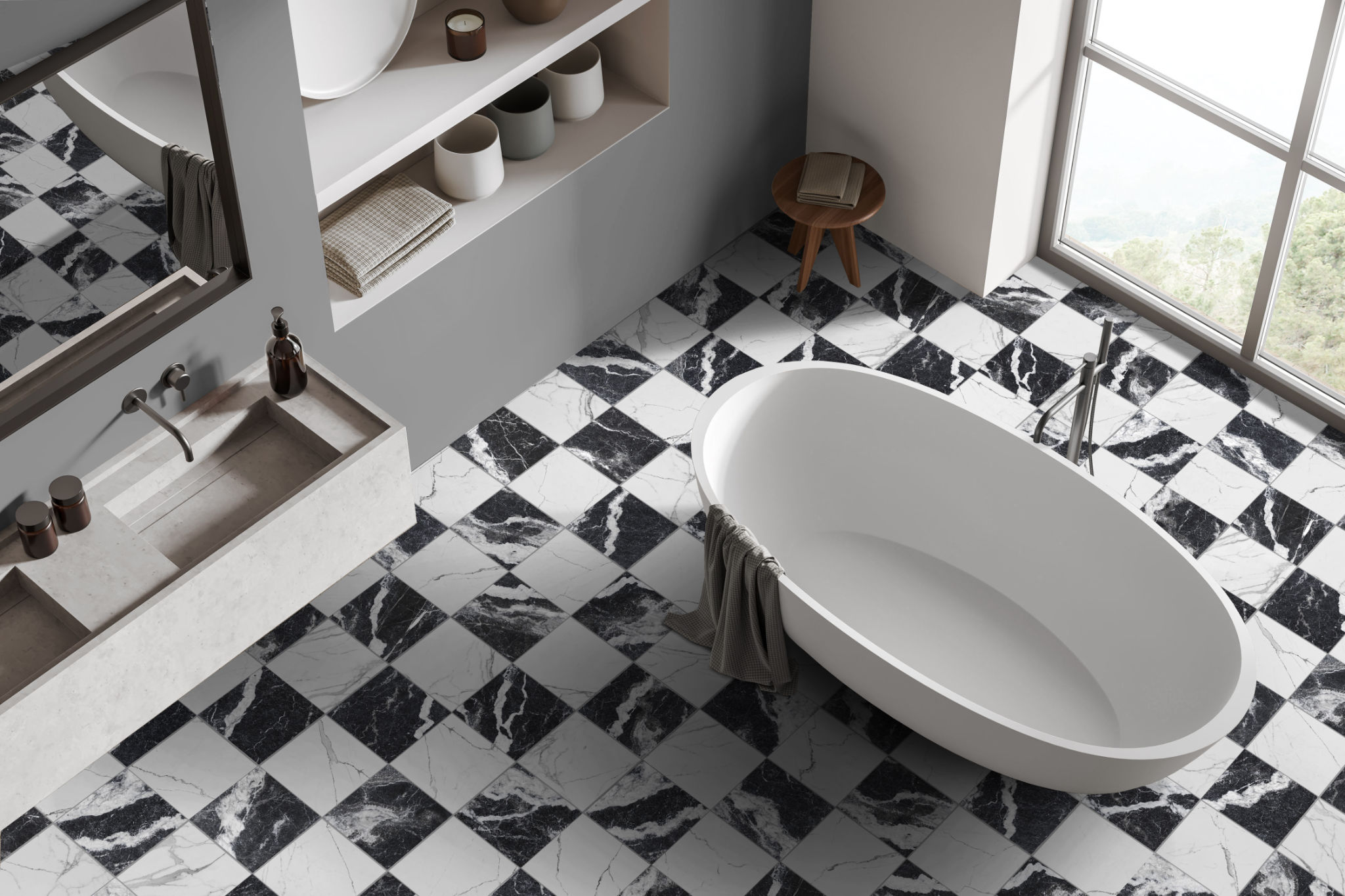 Obsession Nero & Statuario 2 | Young Interiors Flooring Center