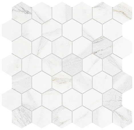 Royal Stoneworks 2″ Crown Calacatta Hex